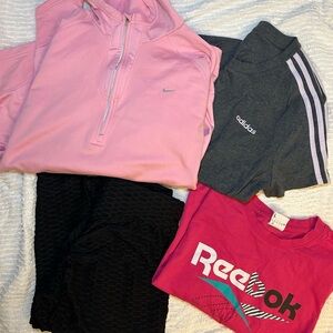 Athleisure Clothing Bundle XL Large Nike Sweatshirt Shirt Crop Top Leggings